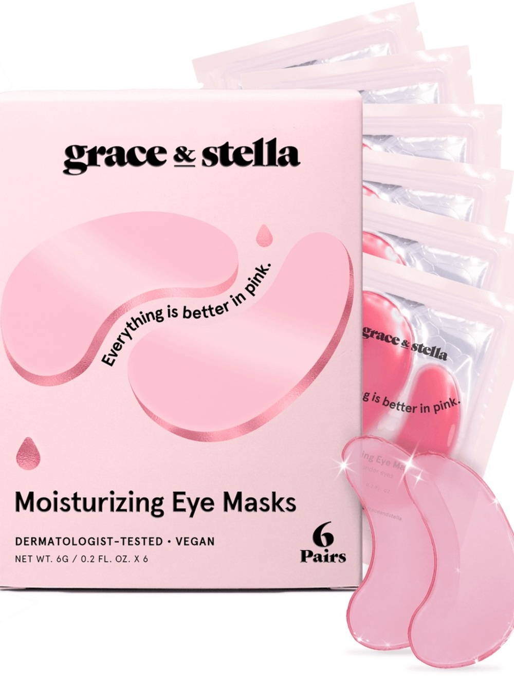 grace & stella Moisturizing Eye Masks- 6 count